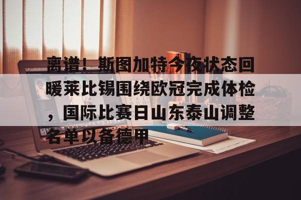 离谱!斯图加特今夜状态回暖莱比锡围绕欧冠完成体检,国际比赛日山东泰山调整名单以备德甲的简单介绍 离谱!斯图加特今夜状态回暖莱比锡围绕欧冠完成体检,国际比赛日山东泰山调整名单以备德甲的简单介绍